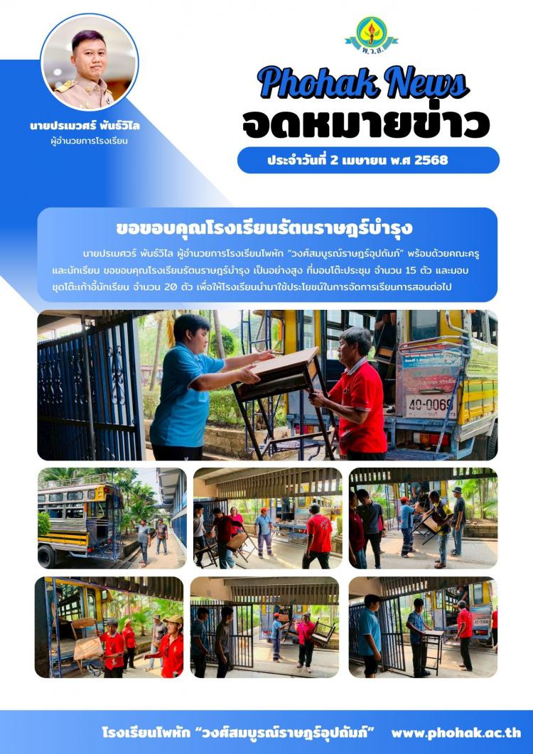 ขอขอบคุณโรงเรียนรัตนราษฎร์บำรุง
