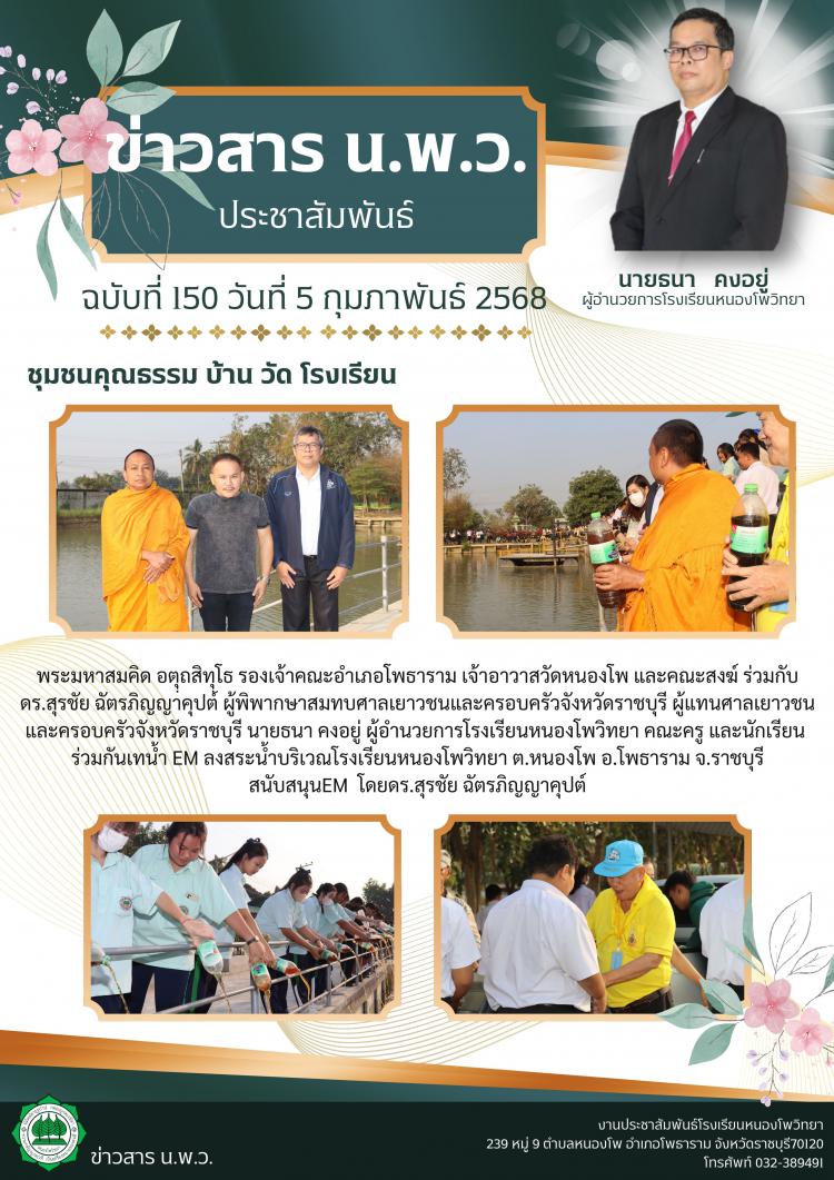 ชุมชนคุณธรรม บ้าน วัด โรงเรียน