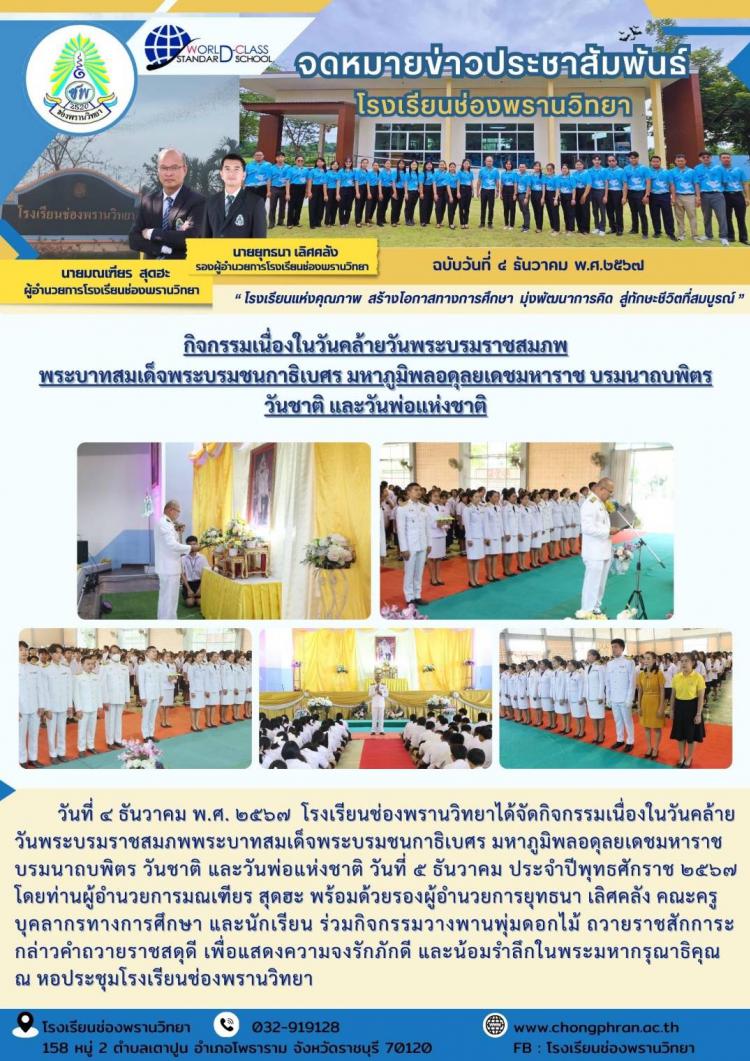 กิจกรรมวันพ่อแห่งชาติ