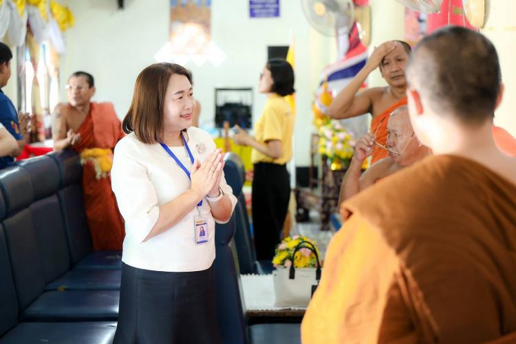การร่วมพิธีเปิดและนำนักเรียนเข้าร่วมโครงการปฏิบัติวิปัสสนากรรมฐาน ณ วัดหนองตาเนิด