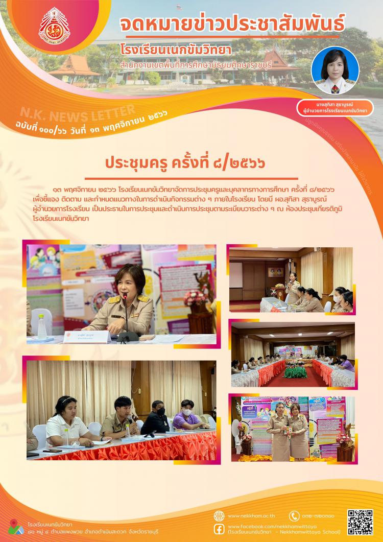 ประชุมครู ครั้งที่ ๘/๒๕๖๖