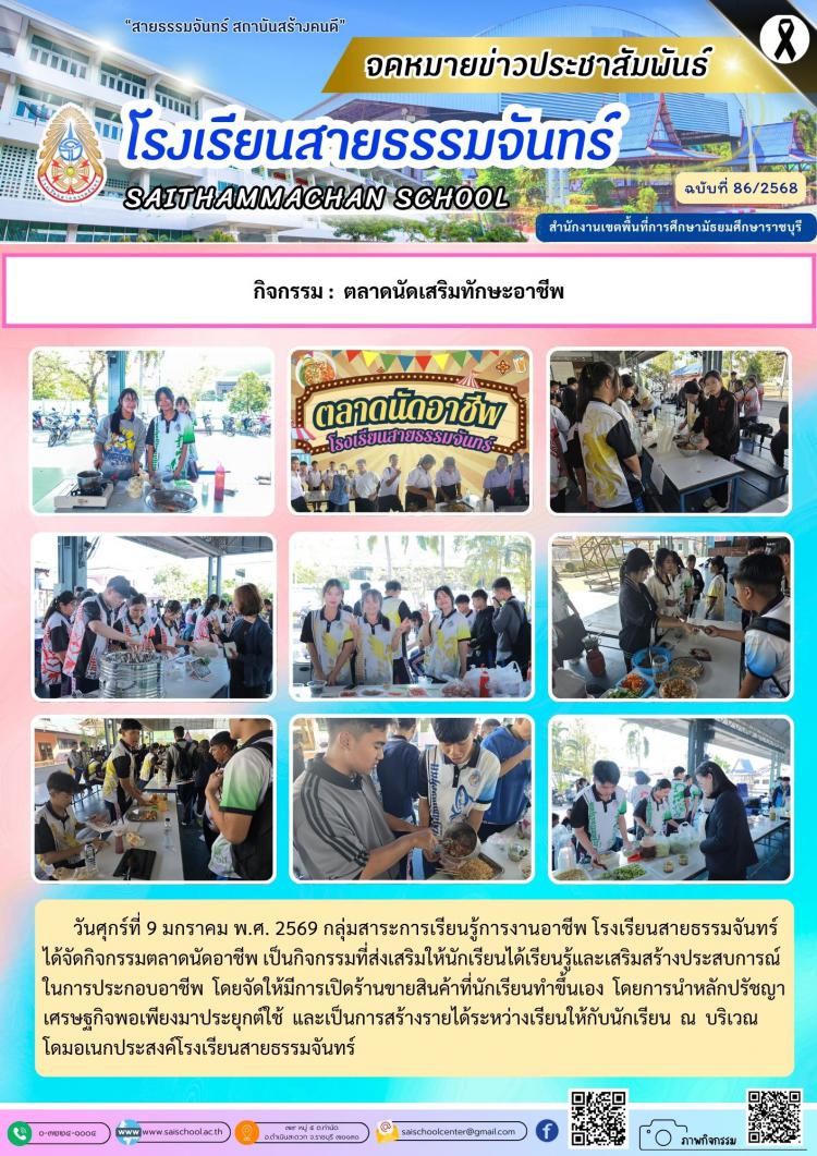 กิจกรรม :  ตลาดนัดเสริมทักษะอาชีพ