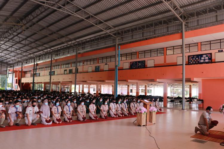 พิธีเข้าประจำกอง  ลูกเสือ-เนตรนารี สามัญรุ่นใหญ่ ประจำปีการศึกษา 2563