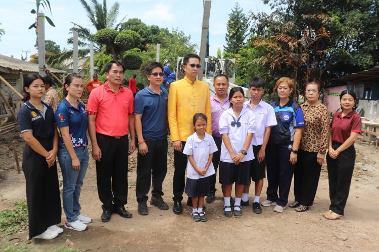 ร่วมพิธียกเสาเอก บ้านใหม่ให้กับ นักเรียนโรงเรียนท่ามะขามวิทยา 
