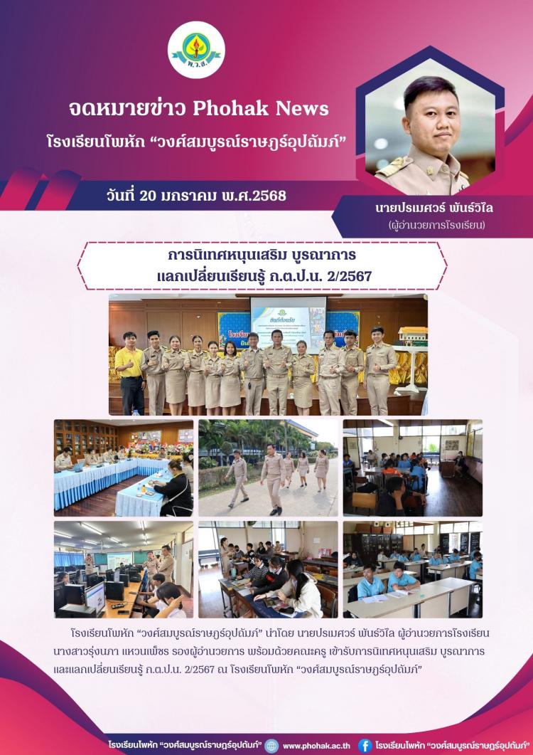 การนิเทศหนุนเสริม บูรณาการ  แลกเปลี่ยนเรียนรู้ ก.ต.ป.น. 2/2567