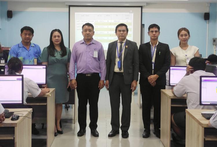 ตรวจเยี่ยมสนามสอบการจัดสอบทางการศึกษาระดับชาติขั้นพื้นฐาน (O-NET) ระดับชั้นมัธยมศึกษาปีที่ 6 ด้วยระบบดิจิทัล (Digital Testing) ปีการศึกษา 2567 โรงเรียนสายธรรมจันทร์