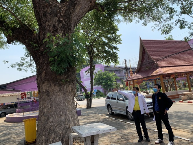สำรวจความเสียหายของโรงเรียนท่าม่วงราษฎร์บำรุง จากเหตุวาตภัย