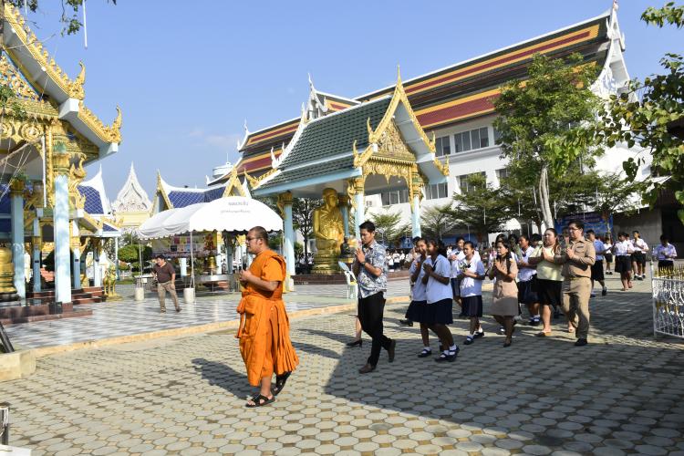 กิจกรรมเวียนเทียนเนื่องในวันมาฆบูชา โรงเรียนหนองโพวิทยา