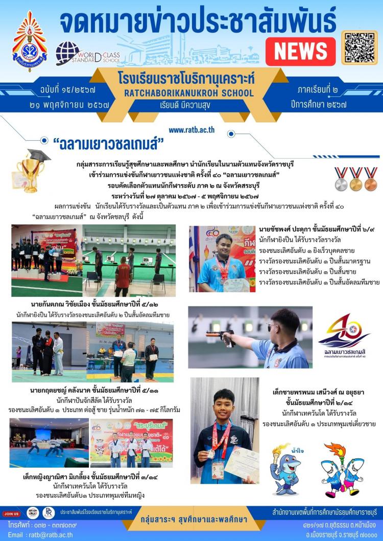 เข้าร่วมการแข่งขันกีฬาเยาวชนแห่งชาติ ครั้งที่ ๔๐ 