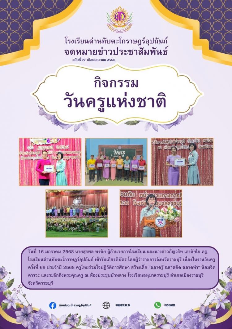 กิจกรรมวันครูแห่งชาติ