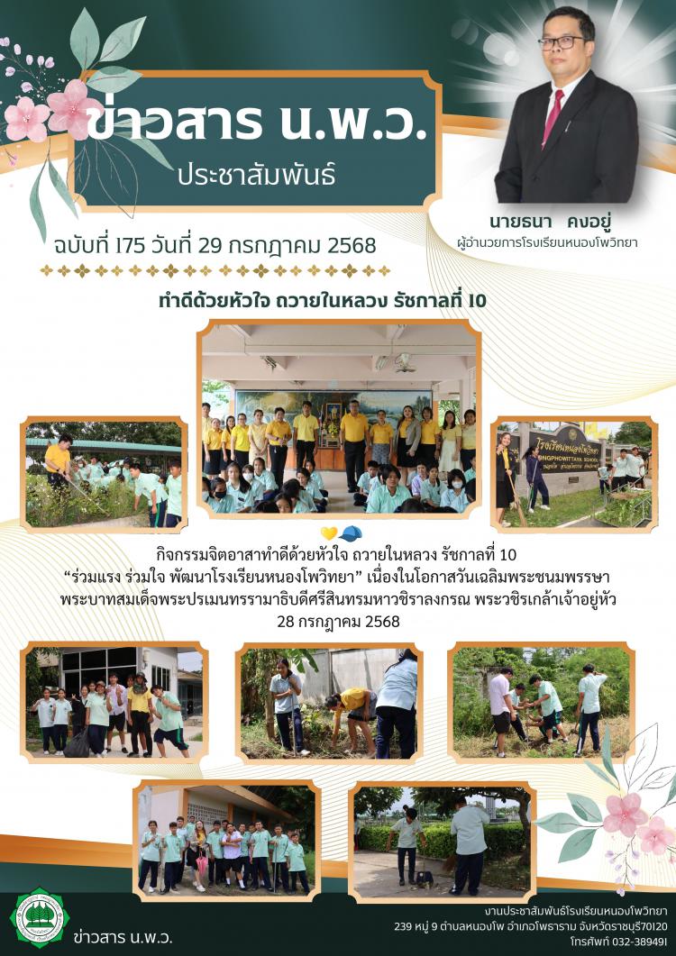 จิตอาสาทำดีด้วยหัวใจ ถวายในหลวง รัชกาลที่ 10