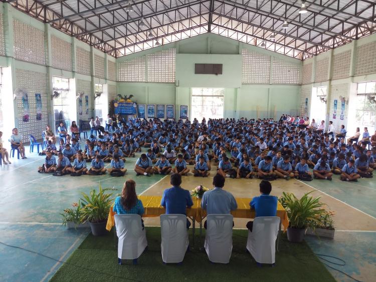 การตรวจนับจำนวนนักเรียนโรงเรียนช่องพรานวิทยา